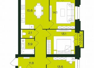Продаю 3-комнатную квартиру, 78.9 м2, Чебоксары, Чебоксарский проспект, поз5.23