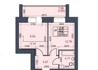 2-комнатная квартира на продажу, 40.1 м2, Череповец, Октябрьский проспект, 98