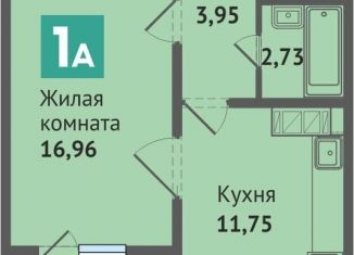 Продам однокомнатную квартиру, 40.1 м2, деревня Аркасы, Изумрудная улица, 1