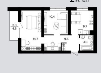 2-комнатная квартира на продажу, 50.4 м2, Дюртюли, Лесная улица