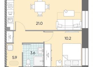 Продаю 1-комнатную квартиру, 40.7 м2, Москва, ЖК Зиларт, 18/19/27, метро ЗИЛ