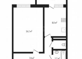 Однокомнатная квартира на продажу, 35.8 м2, Тюмень, Беловежская улица, 5