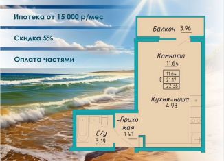 Продаю квартиру студию, 22.4 м2, Судак, улица Айвазовского, 4/1