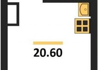 Продается квартира студия, 20.6 м2, Воронеж