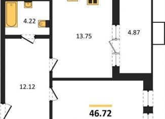 Продажа однокомнатной квартиры, 46.7 м2, Воронеж, набережная Чуева, 7