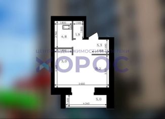 Продаю квартиру студию, 34.4 м2, Благовещенск, Литейная улица, 48