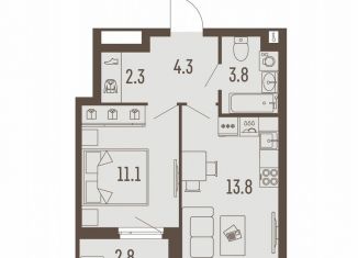 Продам 2-ком. квартиру, 36.7 м2, Пермь, Подлесная улица, 55А