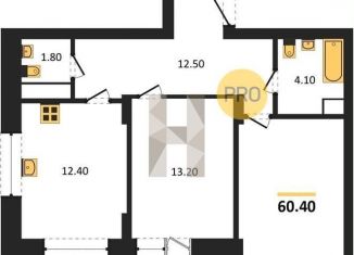 Продажа двухкомнатной квартиры, 60.4 м2, Воронеж