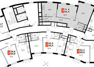 Продается 2-комнатная квартира, 68.5 м2, посёлок Развилка, Римский проезд, 5