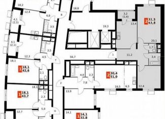 Продаю 2-комнатную квартиру, 63.7 м2, посёлок Развилка, Римский проезд, 5