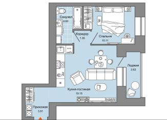 Продается 1-ком. квартира, 41 м2, Киров, улица 4-й Пятилетки, 84