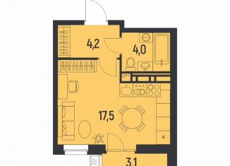 Продам однокомнатную квартиру, 27.3 м2, Пермь, улица Советской Армии, 95