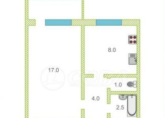 Продам 1-ком. квартиру, 33.5 м2, Тюмень, улица Мельникайте, 135