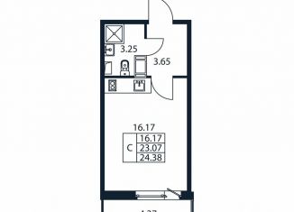 Продам квартиру студию, 27.4 м2, Мурино, Романовская улица, 9