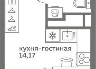 Продается квартира студия, 21.8 м2, Тюмень