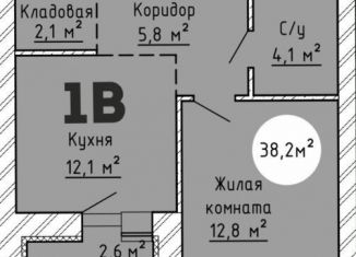 Продам однокомнатную квартиру, 38.2 м2, Тольятти