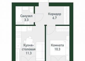 Продаю 1-комнатную квартиру, 31.6 м2, Екатеринбург, Ленинский район
