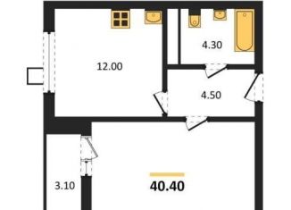 Продаю однокомнатную квартиру, 40.4 м2, Воронеж
