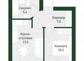 Продается 1-комнатная квартира, 37.3 м2, Екатеринбург, улица Амундсена, 183/2, Ленинский район