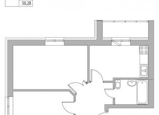 Продажа двухкомнатной квартиры, 48.6 м2, деревня Куюки, ЖК Новые Куюки, Молодёжная улица
