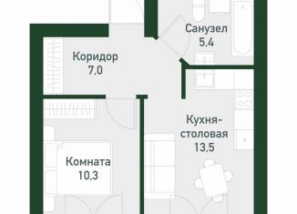 Продается однокомнатная квартира, 37.3 м2, Екатеринбург, улица Амундсена, 183/2, Ленинский район