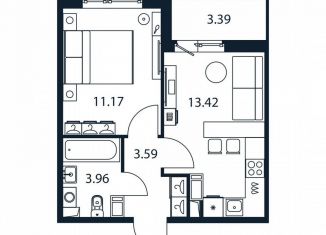 Продажа 1-комнатной квартиры, 31.7 м2, Мурино, Романовская улица, 9