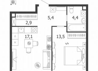 Продается 1-ком. квартира, 43.3 м2, Москва, метро ЗИЛ, 3-я очередь, к6