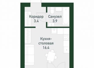 Продаю квартиру студию, 23.7 м2, Екатеринбург, Ленинский район