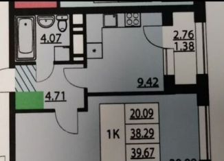 Сдаю 1-ком. квартиру, 39.7 м2, Воронеж, улица Ломоносова, 116А