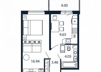 Продается однокомнатная квартира, 33.5 м2, Мурино, Ручьёвский проспект, 20