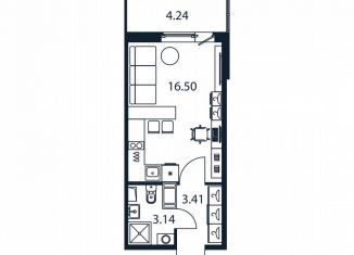 Продам квартиру студию, 22.7 м2, Мурино, Романовская улица, 9