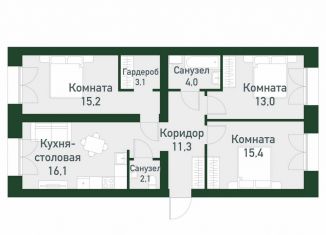 Продаю трехкомнатную квартиру, 84.4 м2, Екатеринбург, Ленинский район