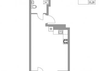 Продается квартира студия, 33.2 м2, Татарстан