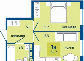 Продажа 1-ком. квартиры, 34.7 м2, Пермь, Целинная улица, 59