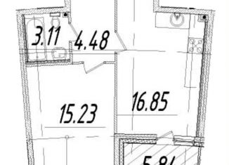 Продажа однокомнатной квартиры, 42.6 м2, Санкт-Петербург, Василеостровский район, набережная Миклухо-Маклая, 3к2