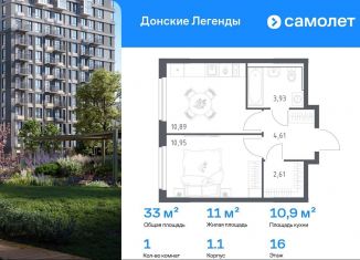 Продам 1-комнатную квартиру, 33 м2, Ростов-на-Дону