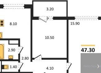 Продажа 2-комнатной квартиры, 47.3 м2, Воронеж, улица Шибилкина, 9