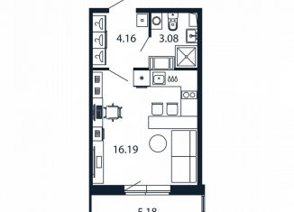 Продаю квартиру студию, 23 м2, Мурино, Ручьёвский проспект, 20
