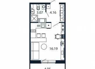 Продаю квартиру студию, 22.9 м2, Мурино, Ручьёвский проспект, 20