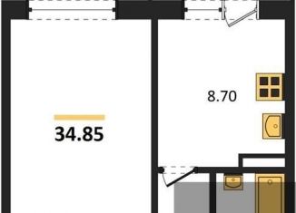 Продаю однокомнатную квартиру, 34.8 м2, Воронеж