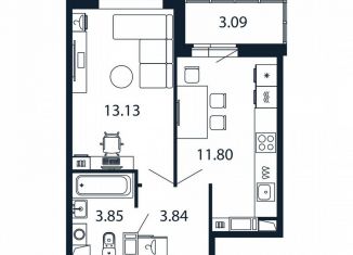 Продается 1-ком. квартира, 31.9 м2, Мурино, Ручьёвский проспект, 20