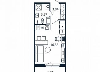 Продается квартира студия, 22.7 м2, Мурино, Ручьёвский проспект, 20