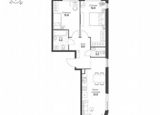 Продажа двухкомнатной квартиры, 64.6 м2, Москва, 4-я очередь, к2.6, метро ЗИЛ