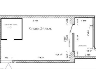 Продаю квартиру студию, 24 м2, Москва, проспект Защитников Москвы, 15, район Некрасовка