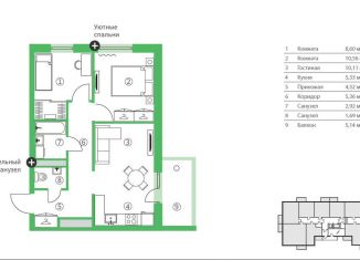 Продается 3-ком. квартира, 54.2 м2, Карелия