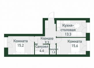 2-ком. квартира на продажу, 62.5 м2, Екатеринбург, улица Амундсена, 183/2, Ленинский район