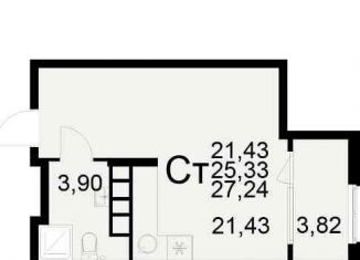 Продажа 1-ком. квартиры, 27.2 м2, Рязань