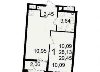 Продаю 1-комнатную квартиру, 29.5 м2, Рязань