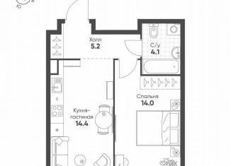 1-комнатная квартира на продажу, 37.7 м2, Москва, метро ЗИЛ, 4-я очередь, к2.6