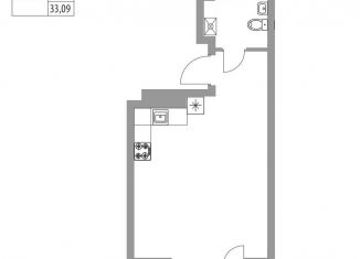 Квартира на продажу студия, 33.1 м2, Татарстан